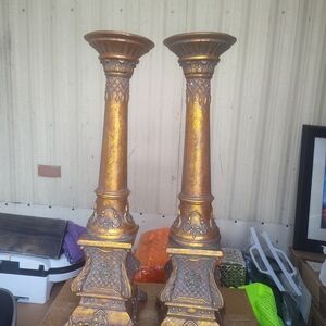 Elegant Gold Candle Holders